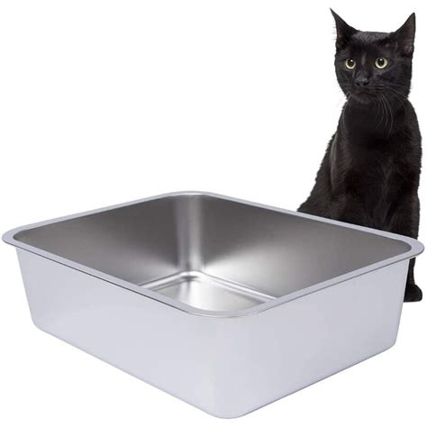 less litter steel box|stainless steel kitty litter tray.